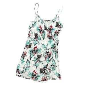 Roxy Drifting Current Foliage Print Wrap Dress S‎
